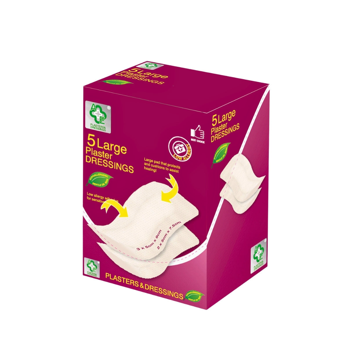 A&E Large Plaster Dressings | 5 Pack