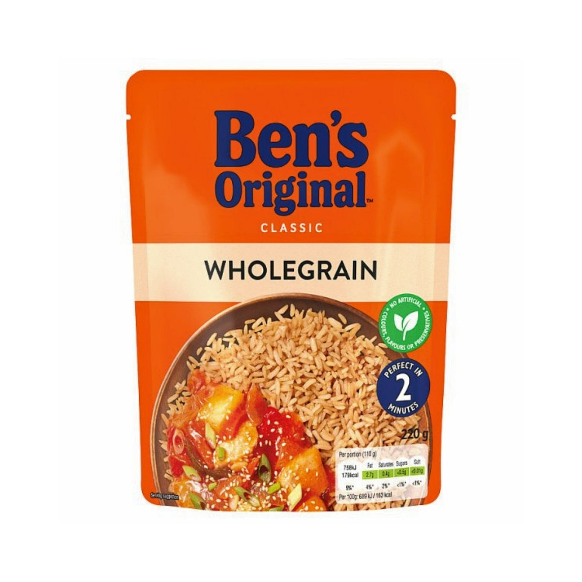Bens Original Wholegrain Microwave Rice | 220gm