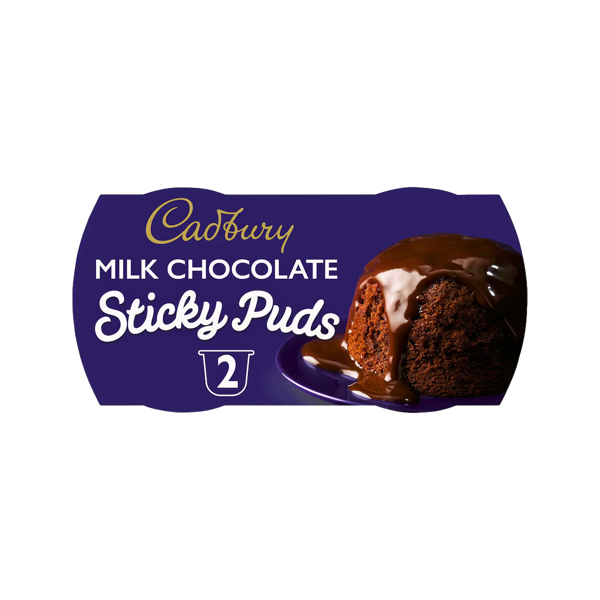 Cadbury Milk Chocolate Sponge Pudding Cake Desserts Pots | 2 x 95gm