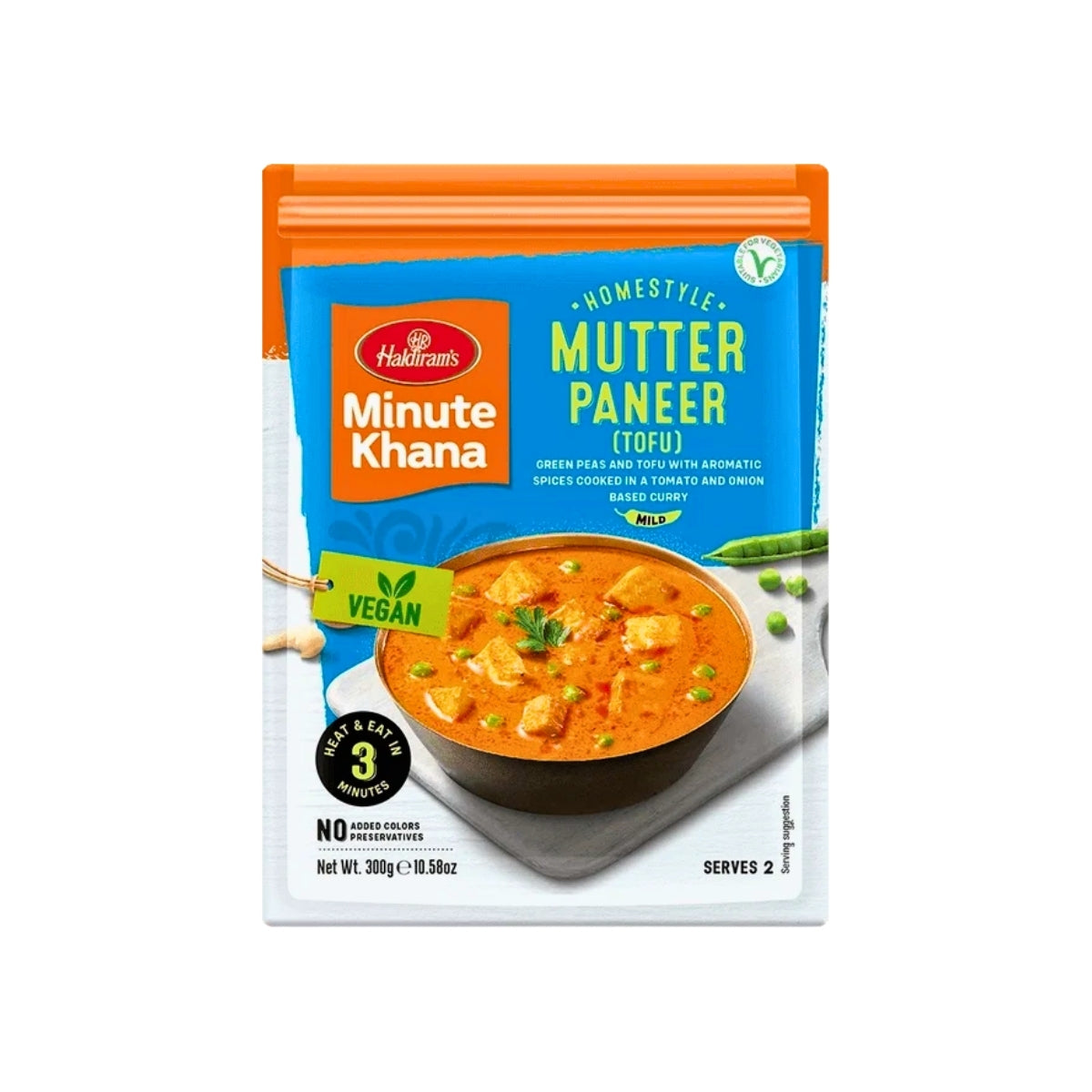 Haldiram's Mutter Paneer 300g (Vegan/Tofu)