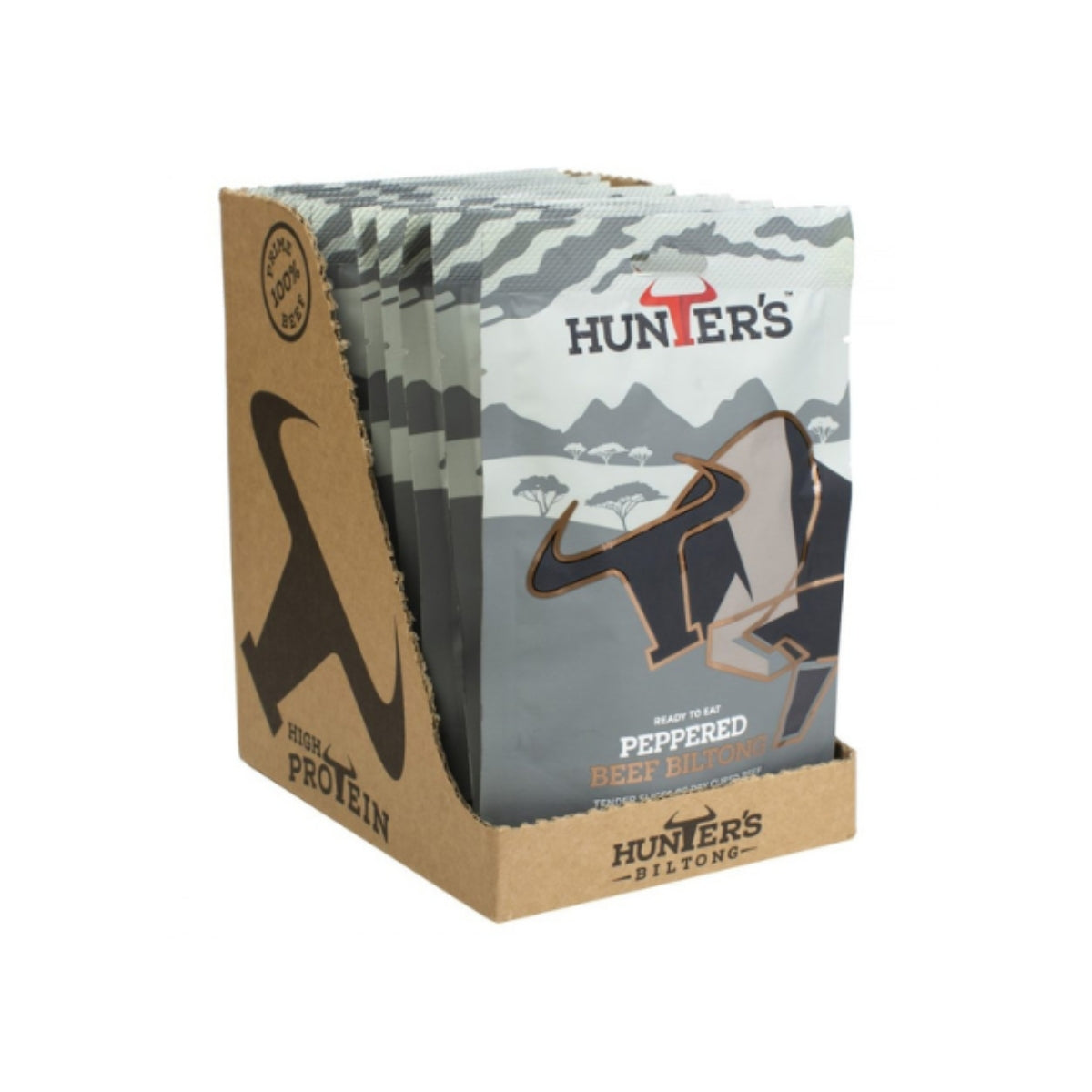 Hunter's Peppered Beef Biltong | 28g X Pack of 10