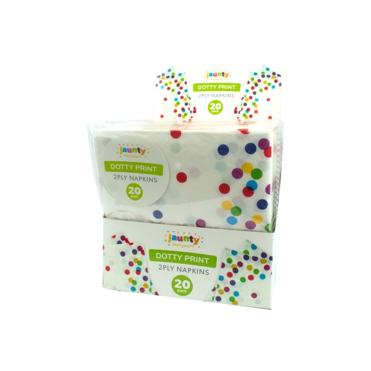 Jaunty 33x33cm 2ply Confetti Print Napkins 20pc