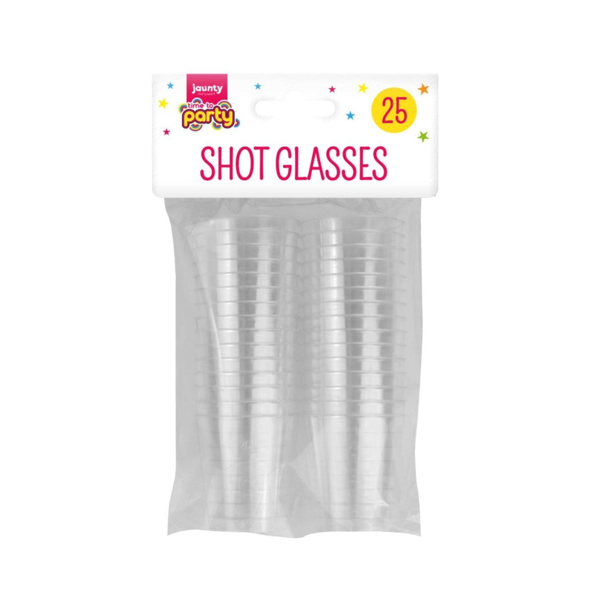Jaunty Plastic Shot Glasses | 25pk