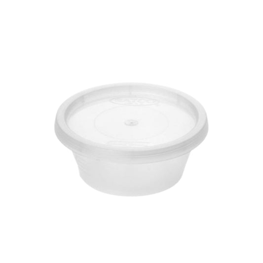 2oz Round Plastic Container | 100 Pieces
