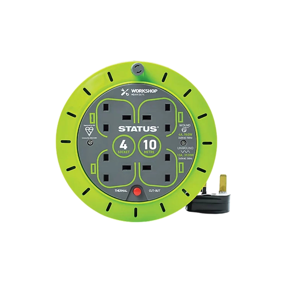4 Gang 13A Mains Extension Lead | 10m