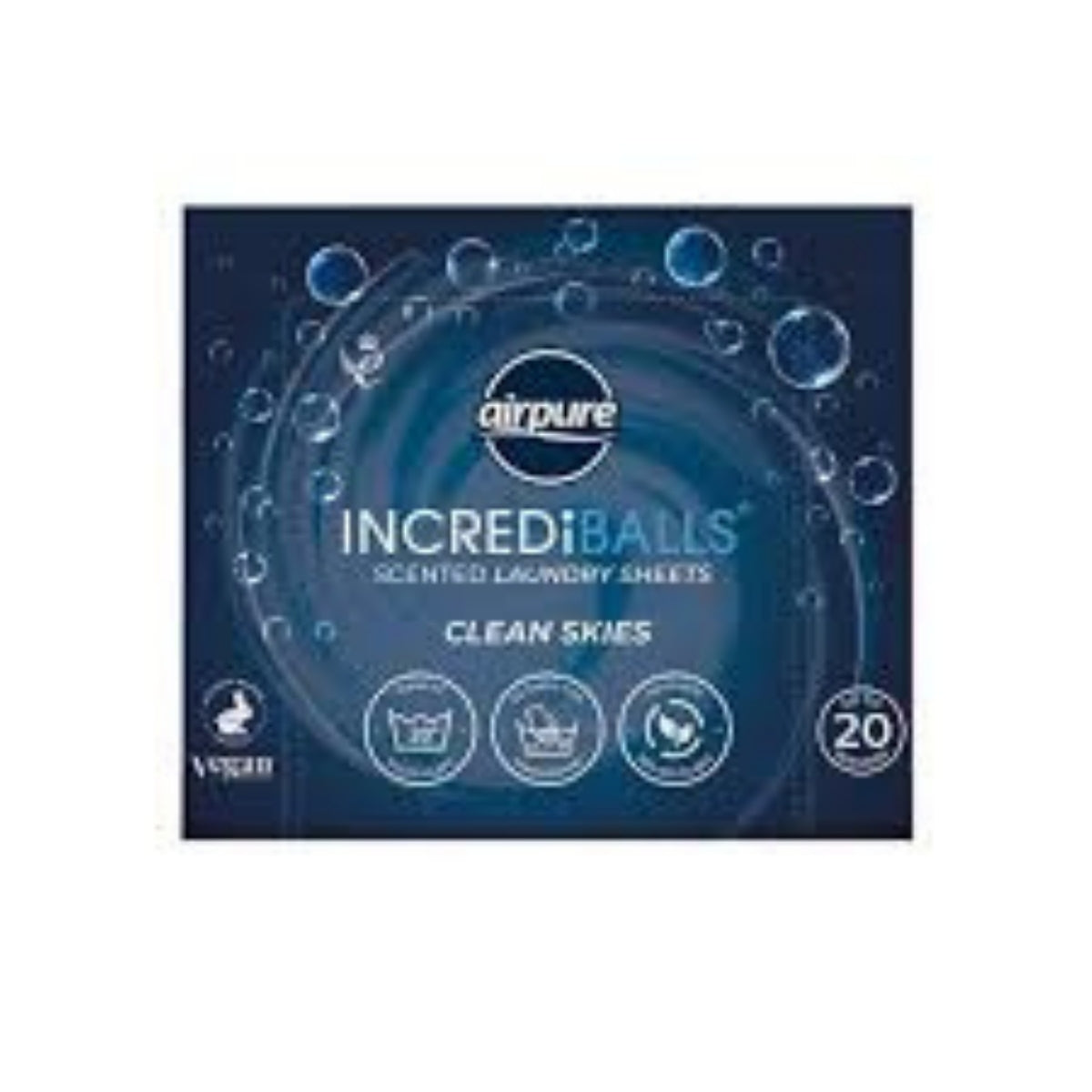 Airpure Incrediballs Laundry Sheets Clean Skies