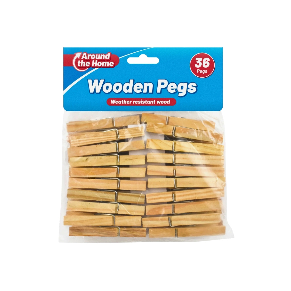 Around the Home Wooden Clothes Pegs 36pk