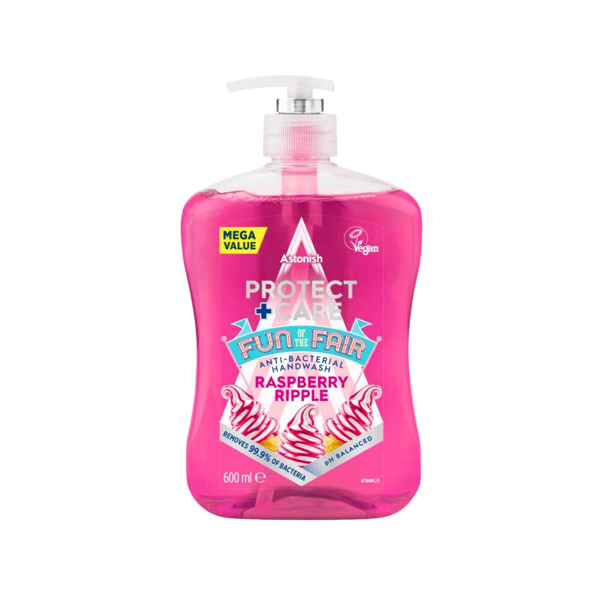 Astonish Hand Wash Antibacterial Raspberry Ripple 600ml