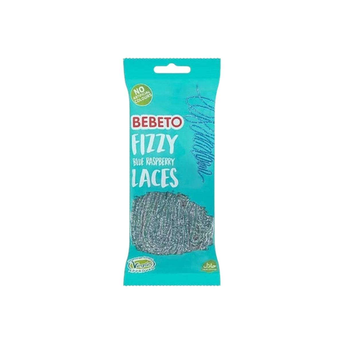 Bebeto Fizzy Blue Raspberry Happy Laces | 140gm