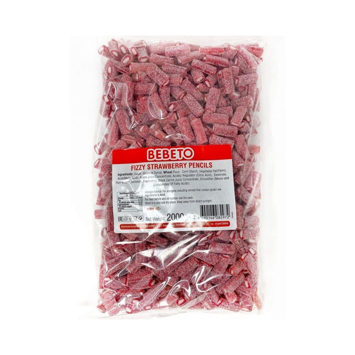 Bebeto Fizzy Strawberry Pencils 2kg