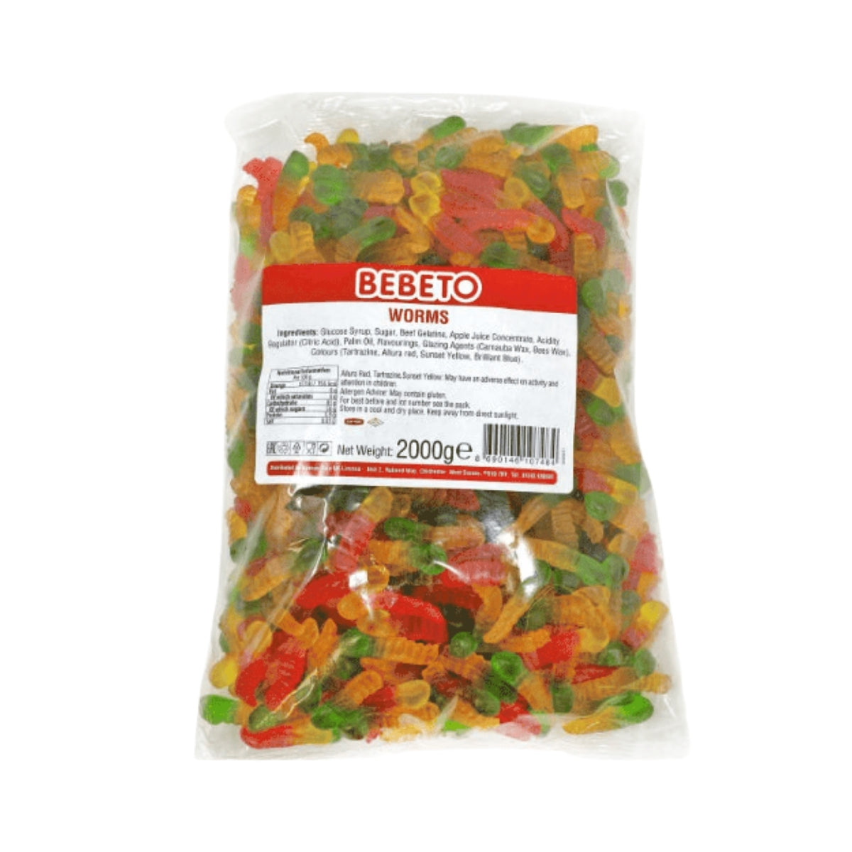 Bebeto Halal Jelly Worms | 2kg