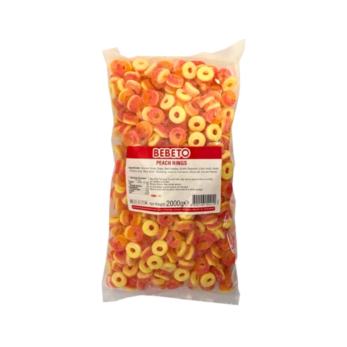 Bebeto Mini Peach Rings 2kg