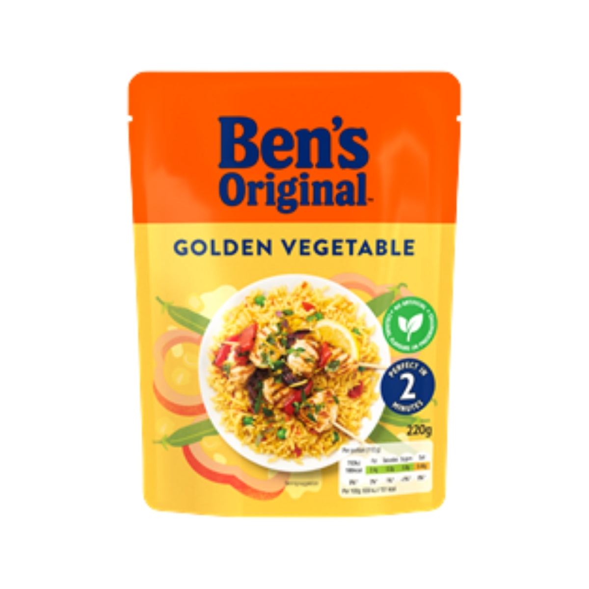 Bens Original Golden Vegetable Microwave Rice | 220gm