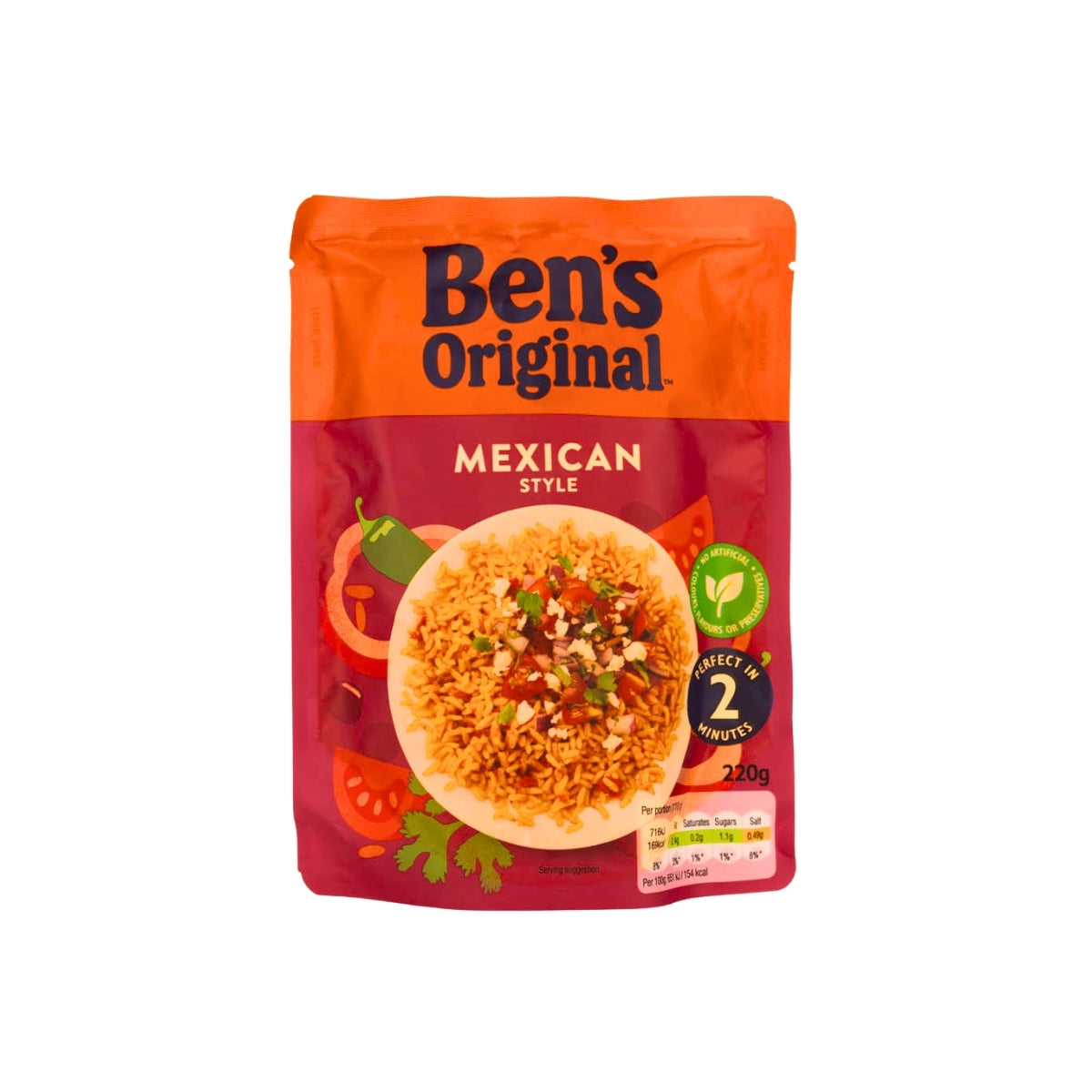 Bens Original Mexican Style Microwave Rice 220g
