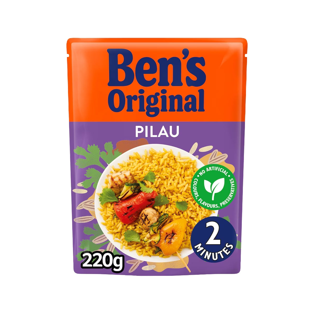 Bens Original Vegetable Pilau Microwave Rice | 220gm