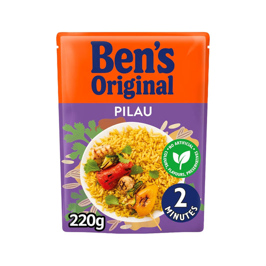 Bens Original Vegetable Pilau Microwave Rice | 220gm