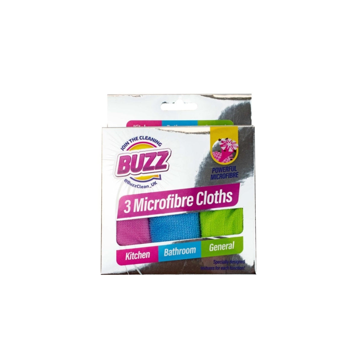 Buzz Microfibre Cloths 3pk