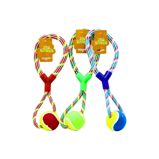 Dog Rope Toy With Ball 35Cm