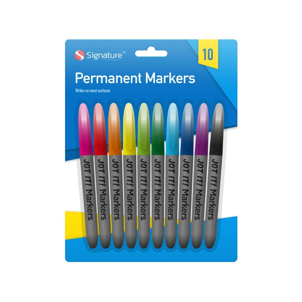 Fine Tip Coloured Marker Pen 10pk