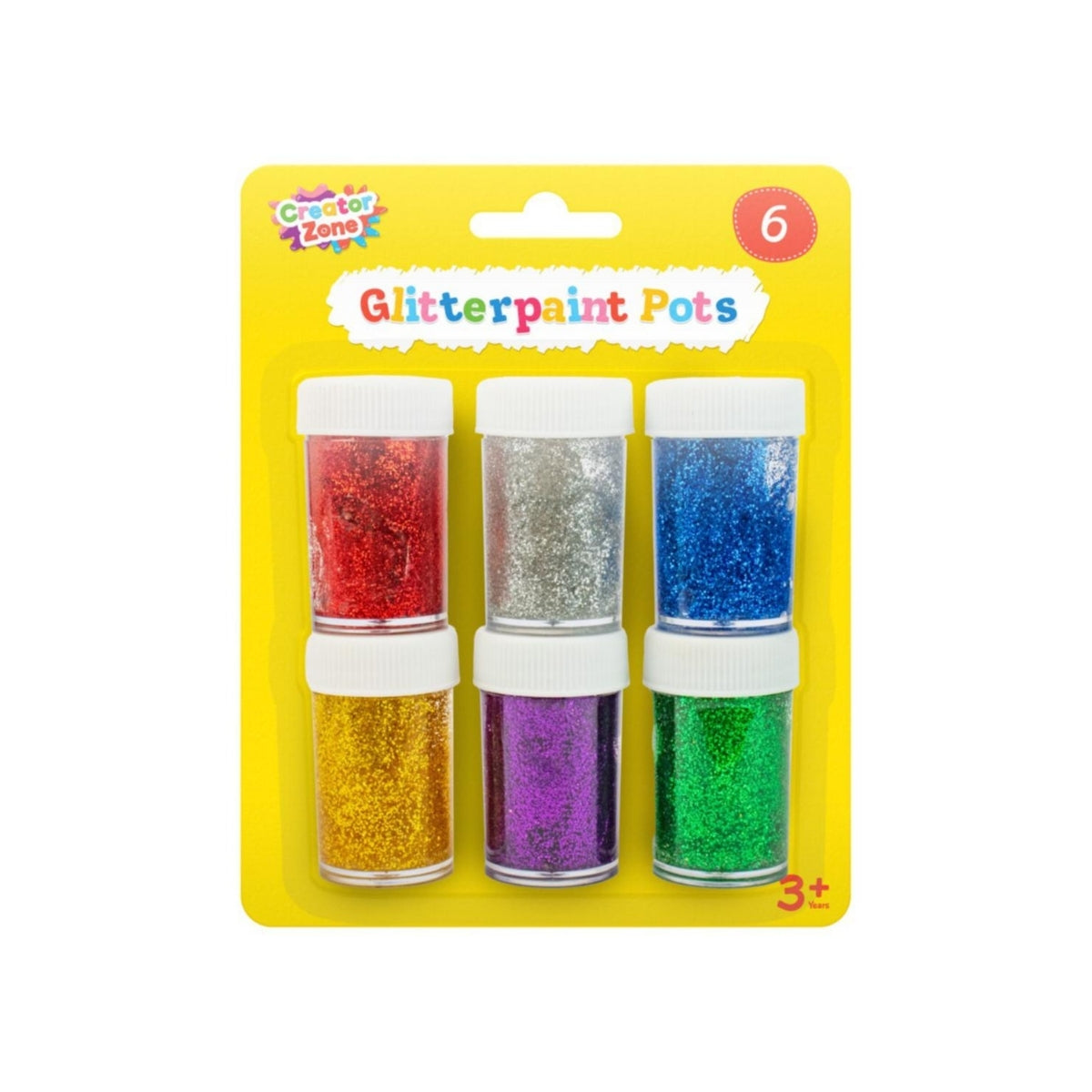 Glitterpaint pots 6pk