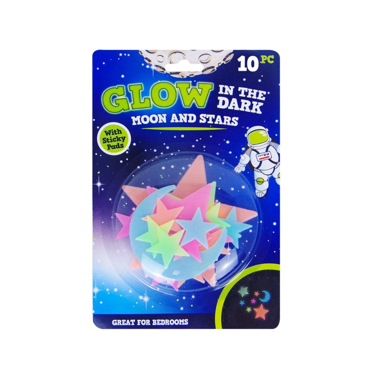 Glow In The Dark Moons and Stars OC 10pcs