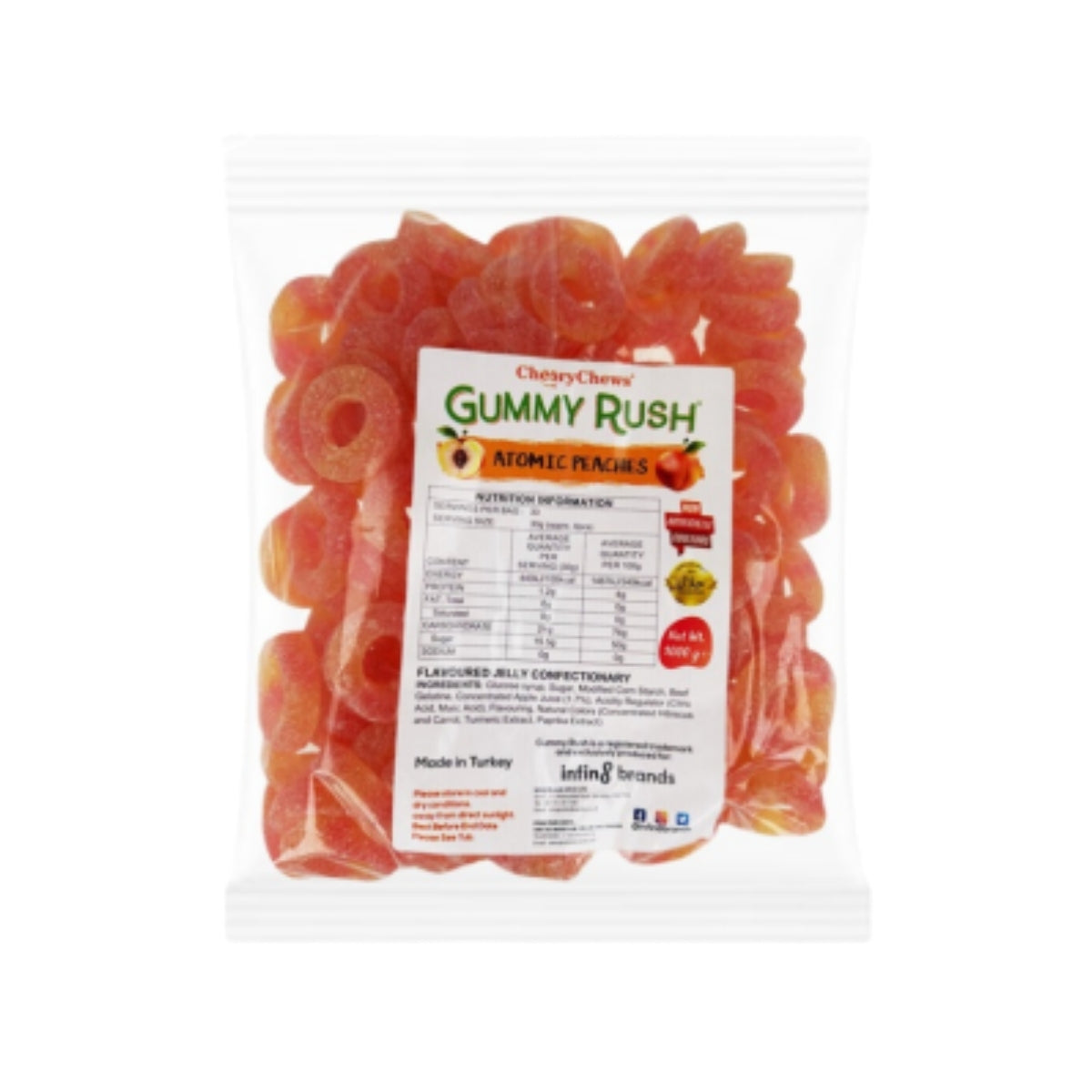 Gummy Rush Atomic Peaches 1kg