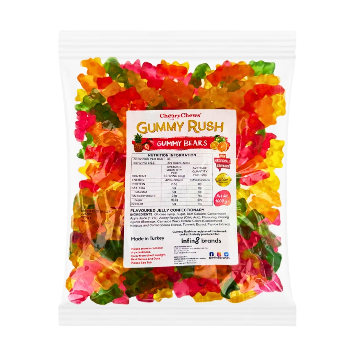 Gummy Rush Gummy Bears 1kg