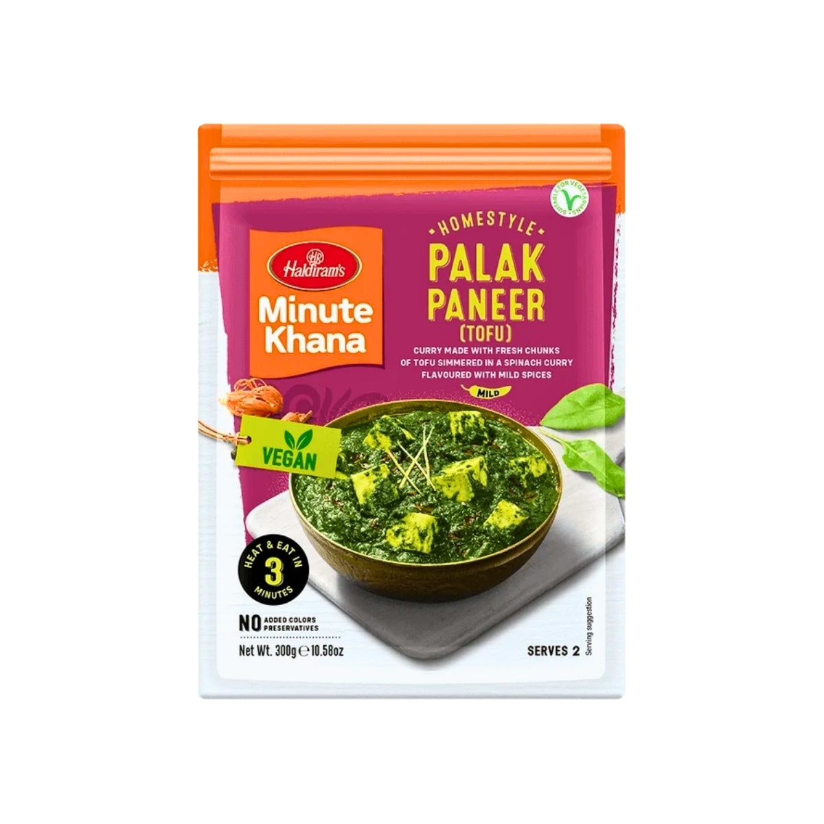 Haldiram's Palak Paneer 300g (Vegan/Tofu)