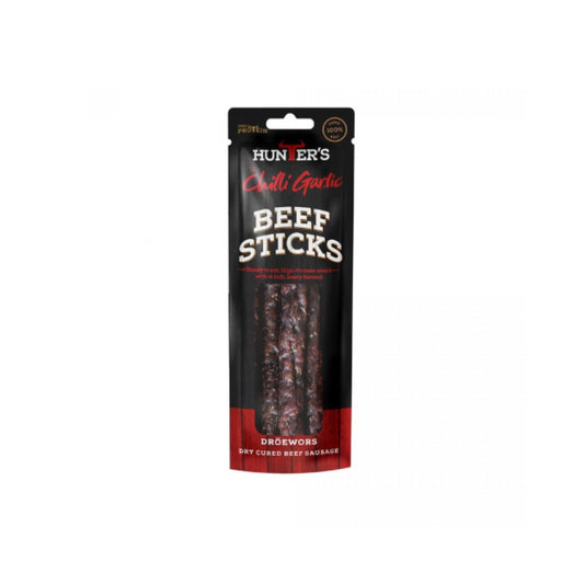 Hunter's Chilli Garlic Beef Stick | 40g X Pack of 10