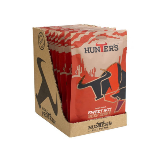 Hunter's Sweet Hot Beef Jerky | 28g X Pack of 10