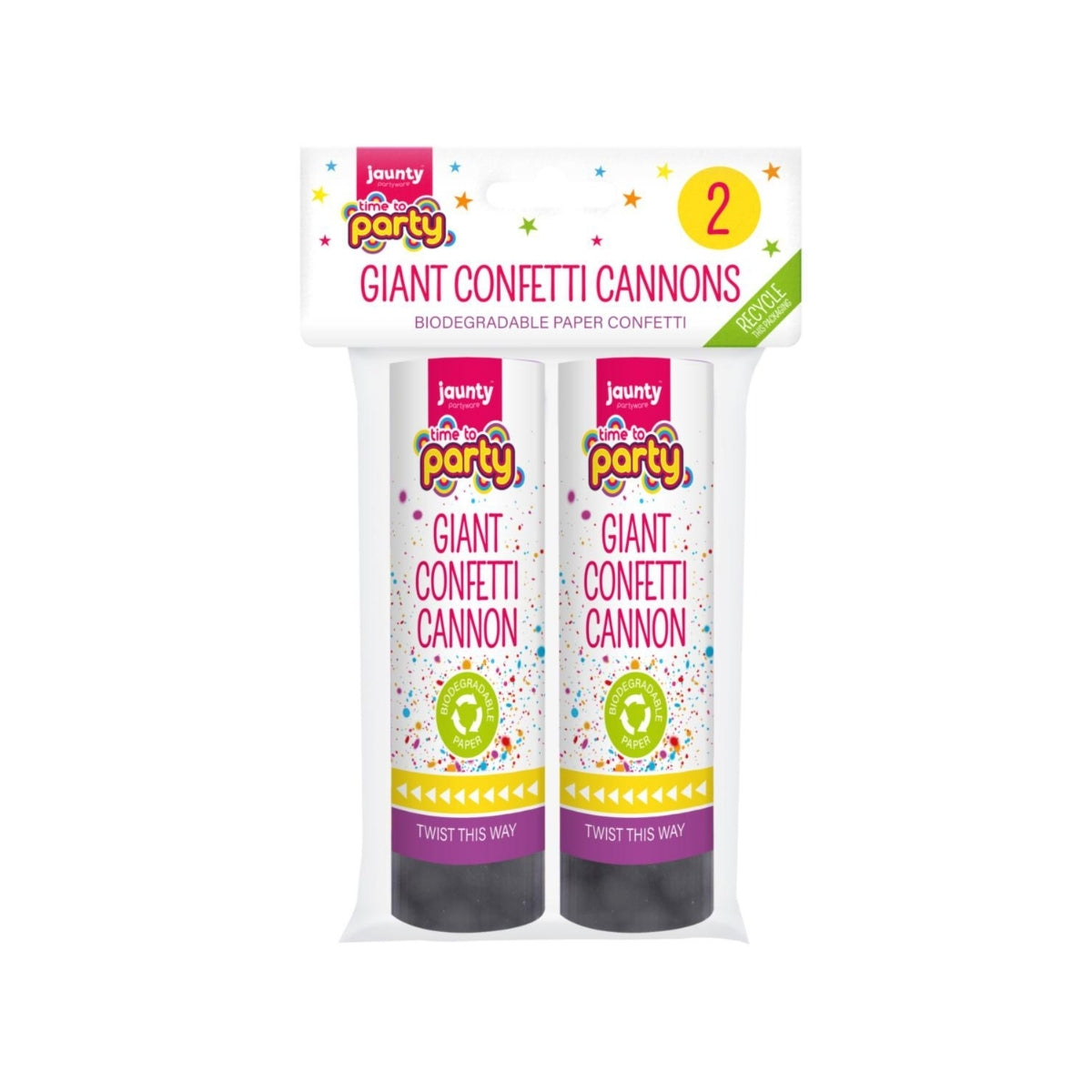 Jaunty Giant Confetti Cannon 2pk | 24 Units