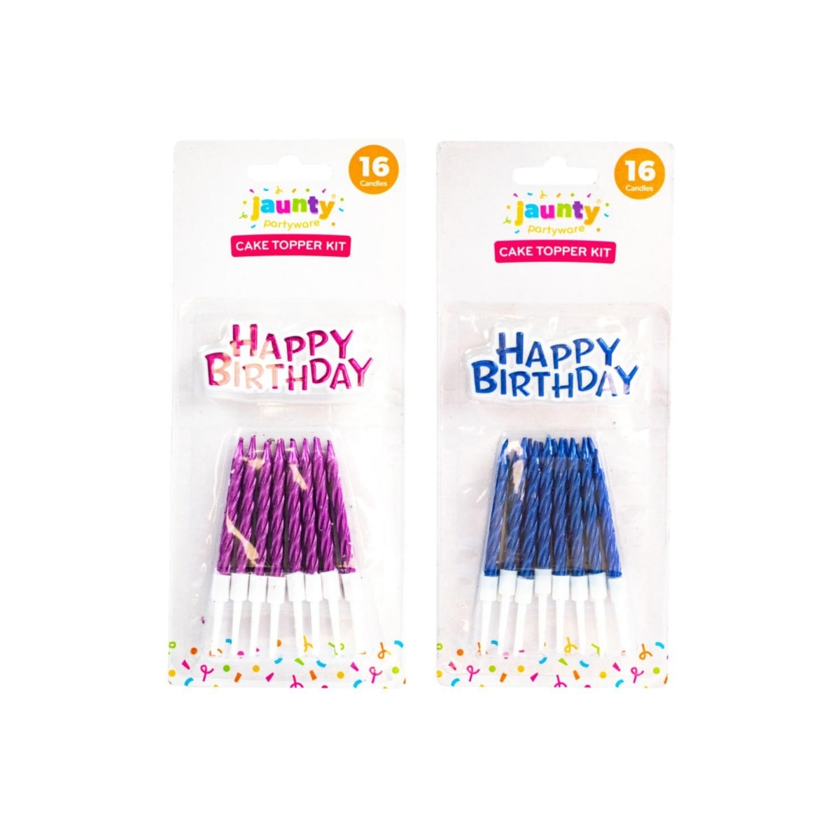 Jaunty Metallic Birthday Candles HB Banner | 16 pcs