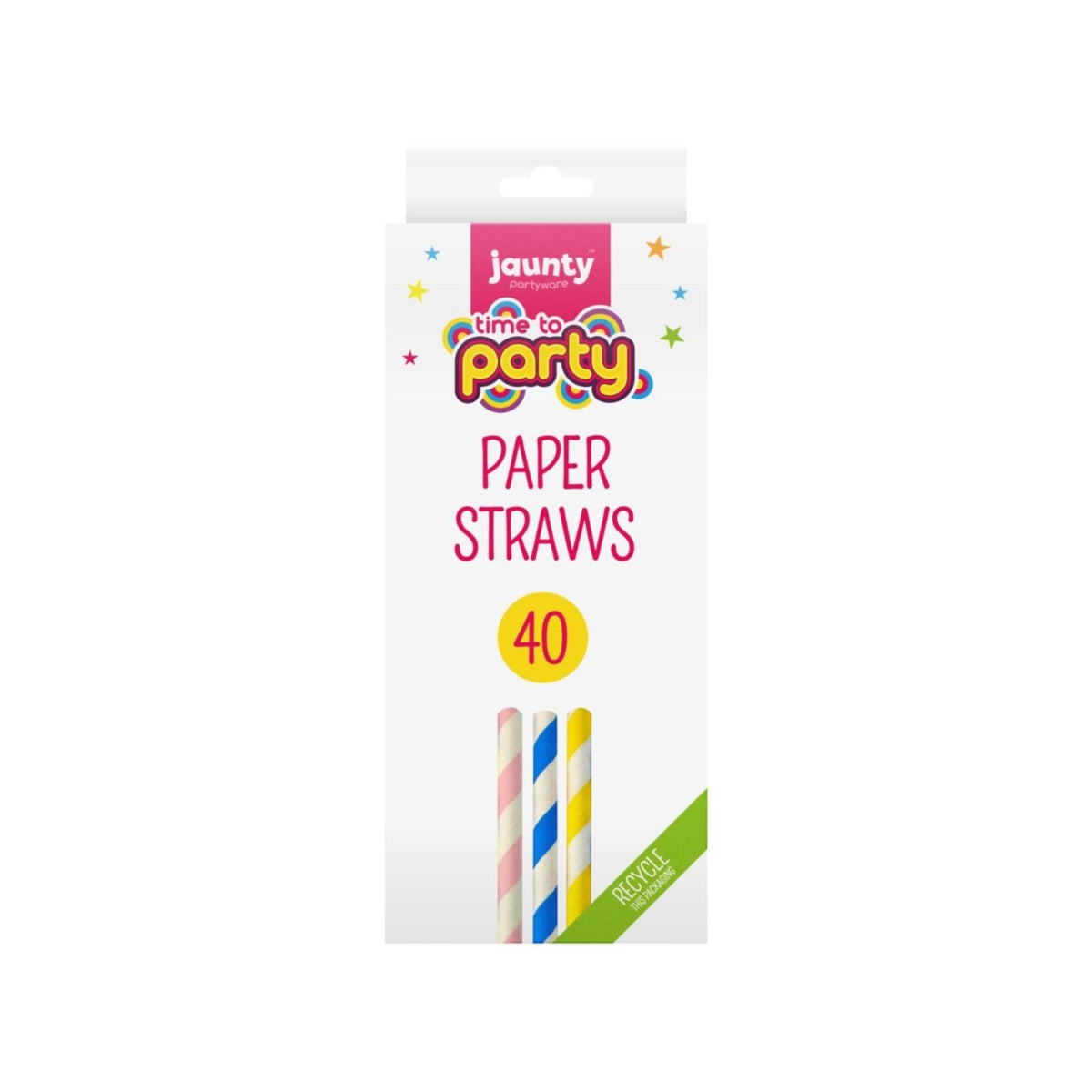 Jaunty Paper Straws 40pk