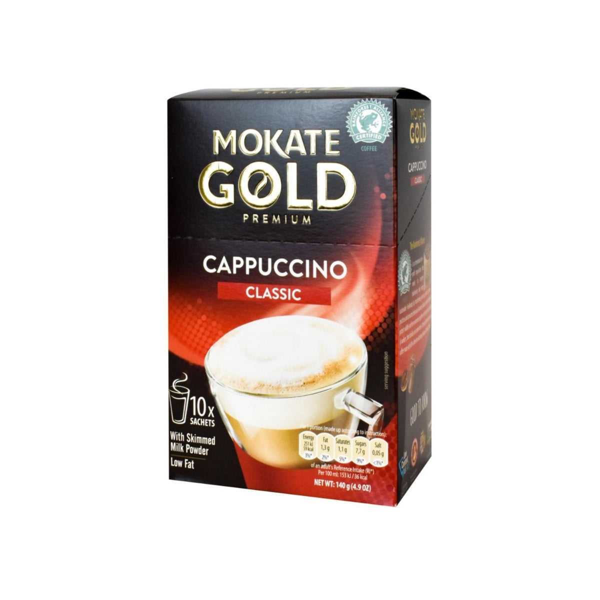 Mokate Gold Premium Coffee Cappuccino 10pk 150g